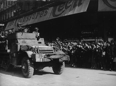 Taqueta de los españoles republicanos en la liberación de Francia