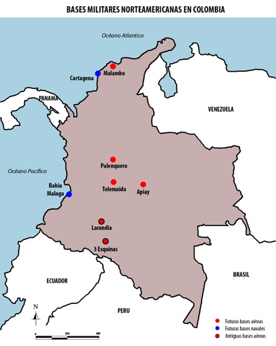 ¿Bases militares norteamericanas en Colombia, extensión de acuerdos militares o implantación de la Escuela de la Américas?